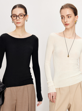 SOORAM德国高端扬子纱进口120S美丽诺羊毛无缝打底衫高级感针织衫