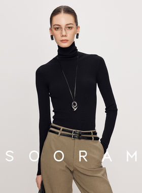 德国进口加厚可机洗美丽诺羊毛无缝打底衫女秋冬针织衫女高领毛衣