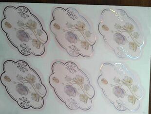 免漆正贴烫银水转印紫色花不喷漆方便简单来图定制木制贴花水移画