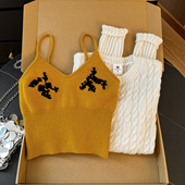 氛围感穿搭套装 复古吊带背心女外搭针织开衫 早秋一整套 巨好看