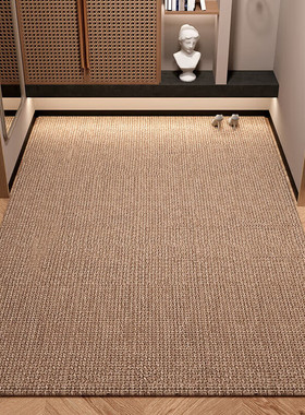入户门地垫日式仿剑麻进门地毯客厅玄关鞋柜家用防滑脚垫高可裁剪