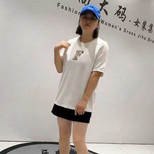 重工七彩钻舒适罗密欧竖纹棉遮肉显瘦衫 6226女权贵族初秋新品 T恤