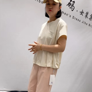 新款 大码 天骄一生水25612夏季 休闲短袖 女装 胖妹妹百搭减龄气质衫