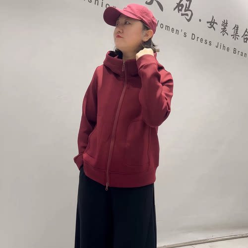 天娇一生水秋季新款大码连帽外套