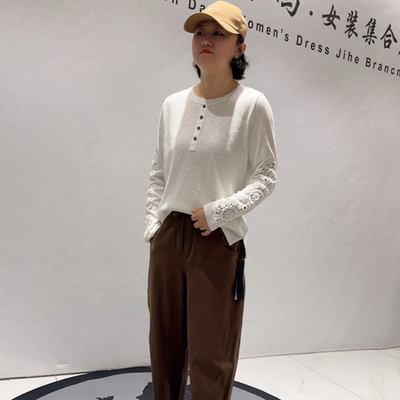 针丝缘子汇年货款大码气质打底衫