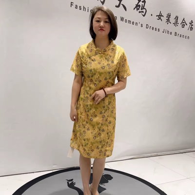 女权贵族夏季新款大码旗袍连衣裙