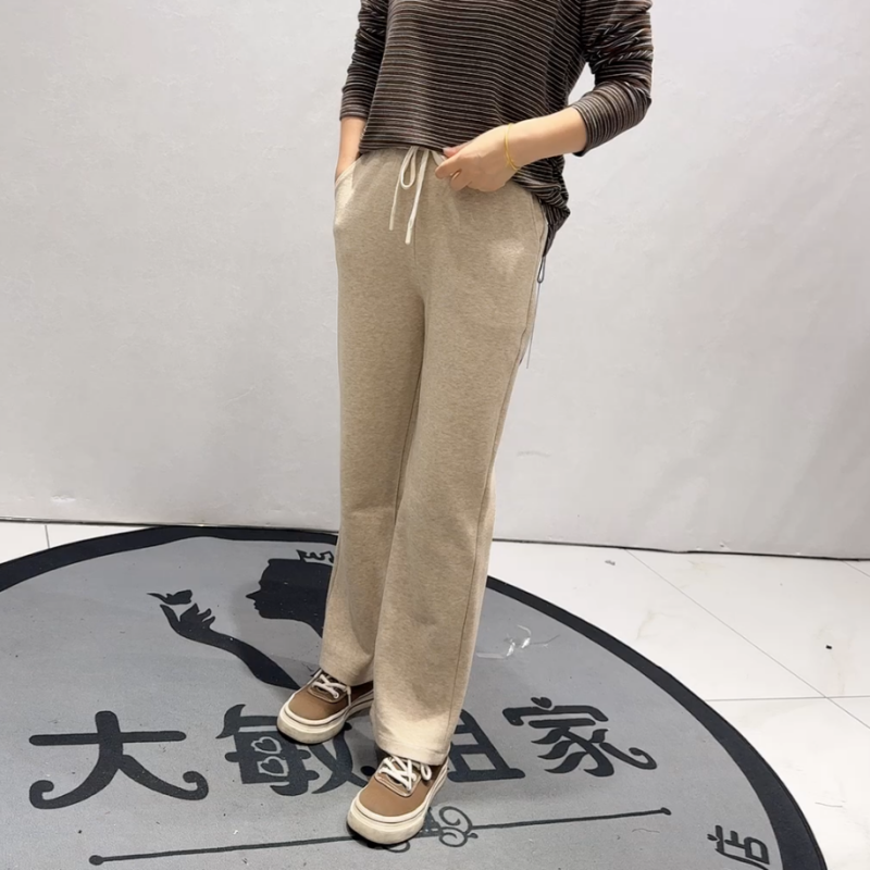 芮娜依莲冬季新款大码拖地裤女裤
