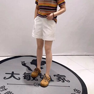 3912女权夏季新款欧货百搭短裤加大码女装胖妹妹显瘦休闲女裤