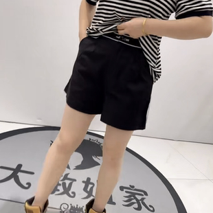 新款 加大码 女权贵族3550夏季 短裤 女 女装 胖妹妹减龄显瘦百搭五分裤