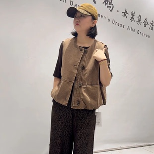 26607天骄一生水秋冬季新款欧货棉马甲加大码女装胖妹妹百搭外套