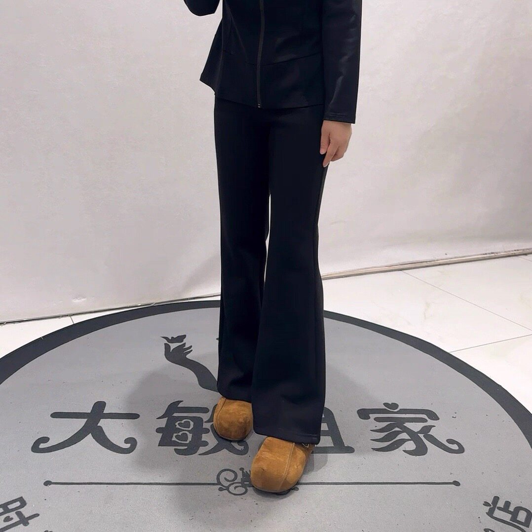 6565女权贵族冬季新款欧货加绒女裤加大码女装胖妹妹百搭显瘦裤子