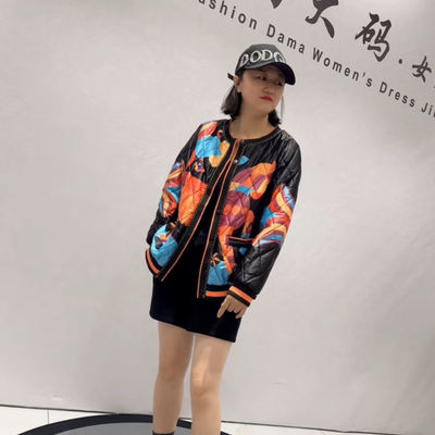 芮娜依莲冬季新款大码小香风棉服