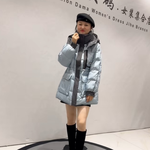 芮娜依莲冬季新款一手长羽绒服女