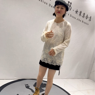 针丝缘子汇1169春装新款一手长国风衫加大女装胖妹妹减龄显瘦打底