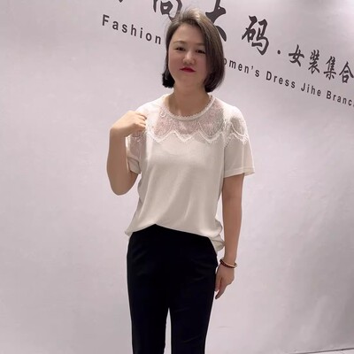 芮娜依莲夏季新款大码短袖衫上衣