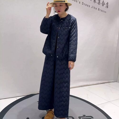 芮娜依莲秋冬新款大码薄棉两件套
