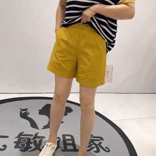3691女权贵族夏款 轻薄舒适松紧腰洋气工艺百搭遮肉短裤 加肥加大码