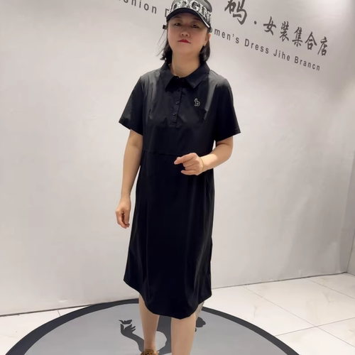 女权贵族夏季新款大码速干连衣裙