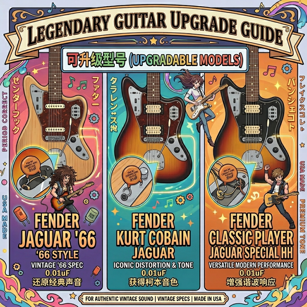 Fender Custom Shop Jaguar 原厂电容 瓷片电容主奏/节奏电路通用