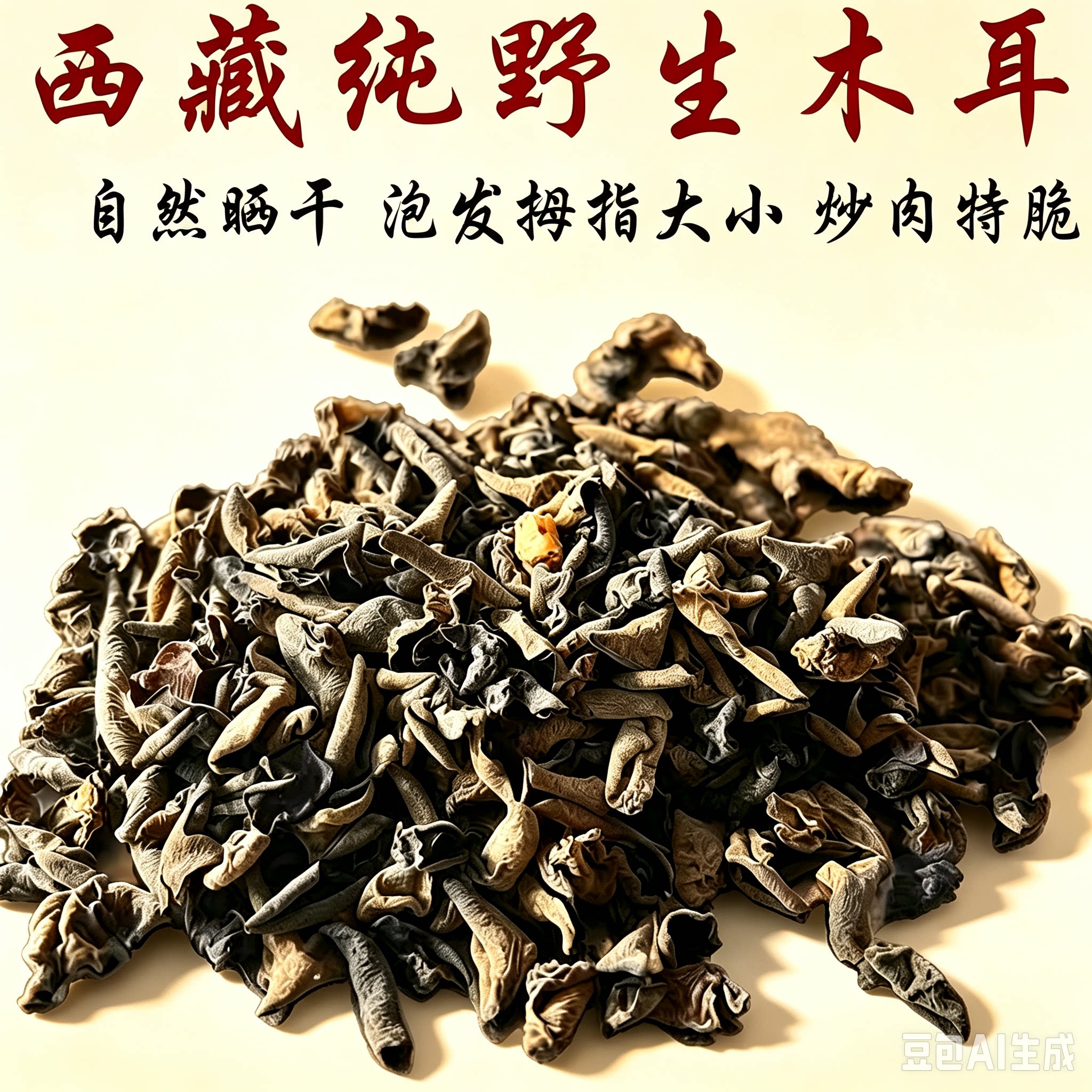 正宗野生木耳西藏林芝海拔3000米当季天然野生黑木耳干货无添加