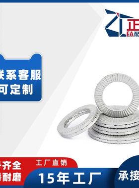 316不锈钢材质防松动垫圈达克罗双叠防滑安全垫片NLDF