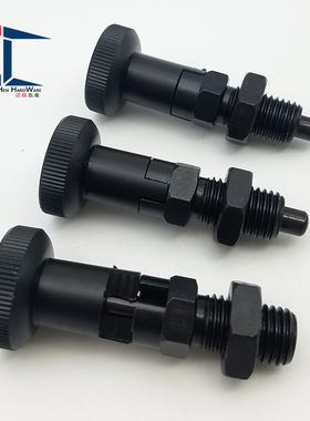 碳钢发黑自锁型旋钮柱塞细牙分度销PXYAS/PXYKS10/12/16