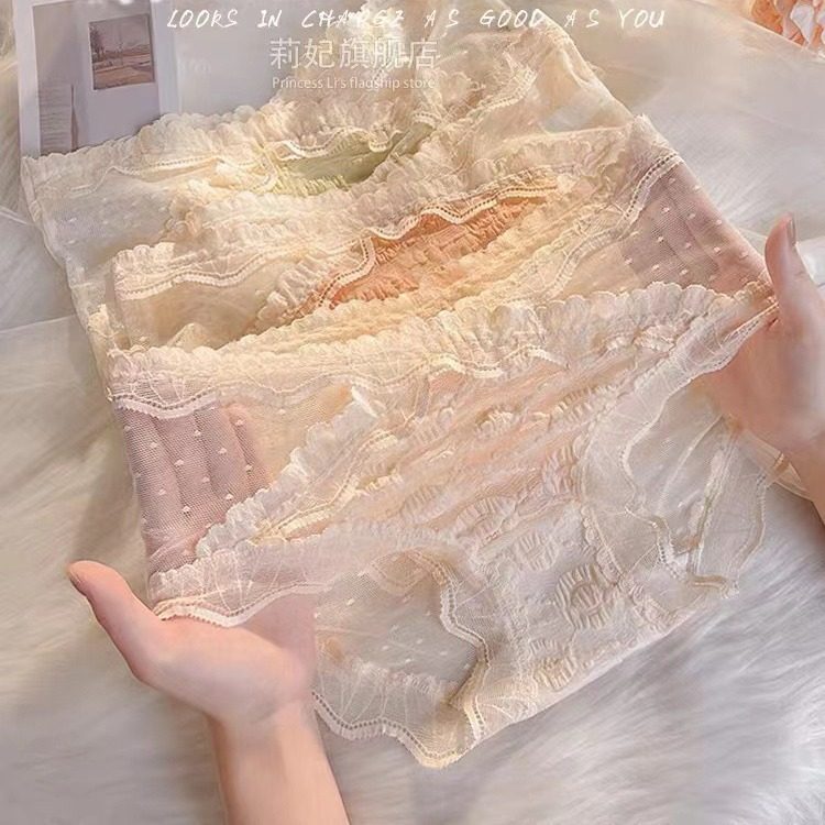 夏季日系纯欲风性感半透蕾丝内裤中低腰透气纯棉底档甜美少女内裤,女士内衣/男士内衣/家居服,女三角裤,淘宝优惠券,粉丝福利购,淘宝优惠卷