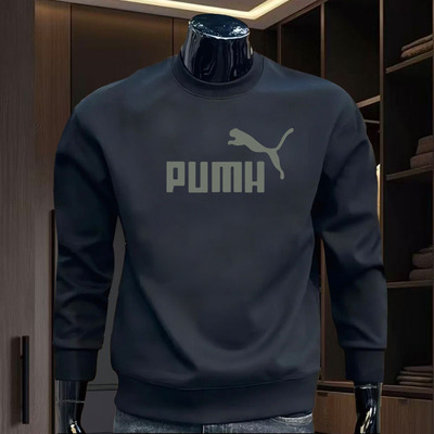 加绒圆领卫衣男士2025秋冬新款