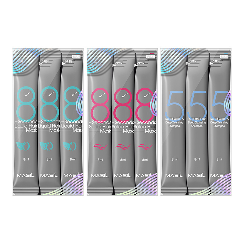Masil/玛丝兰8秒发膜氨基酸无硅油养发护发改善毛躁洗发水13条装