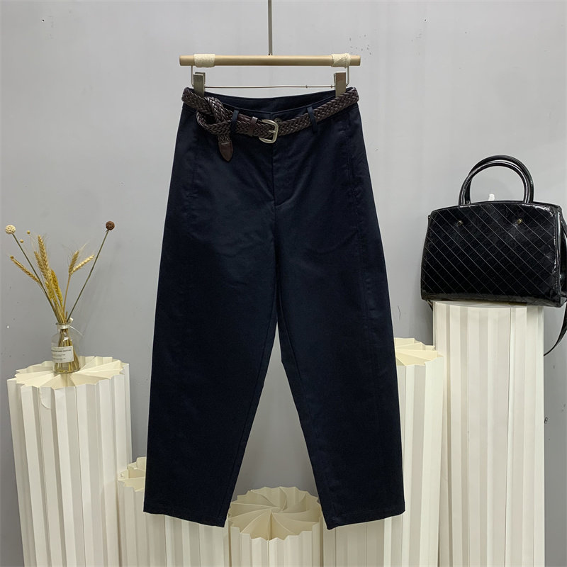 JM简谜2579欧货春款显瘦小个子休闲裤女九分时装裤修身直筒西装裤