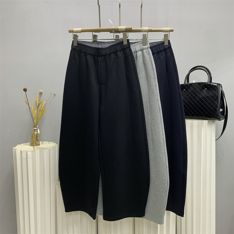 简谜26016欧货春新款松紧宽松休闲裤女大筒弯刀裤松驰阔腿运动裤,女装/女士精品,休闲裤,淘宝优惠券,粉丝福利购,淘宝优惠卷