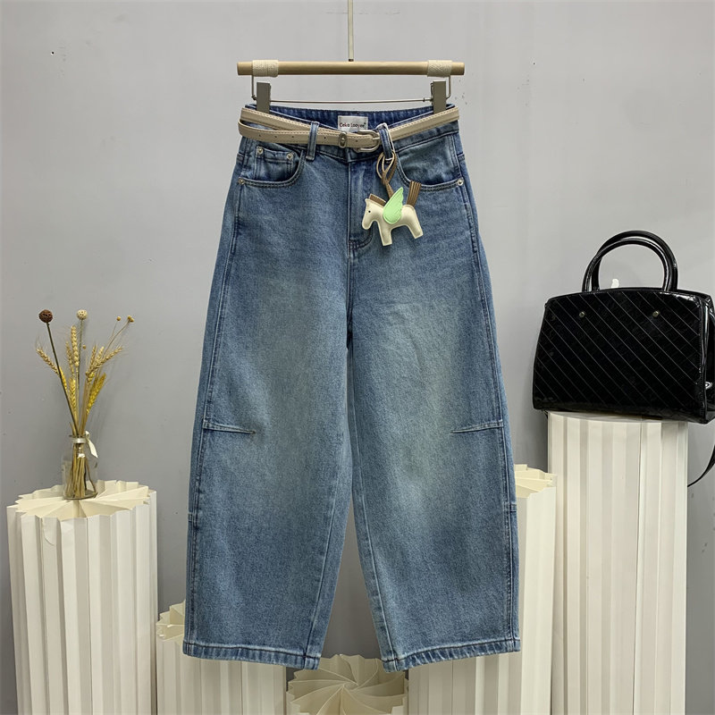 ckly斯卡洛依2810欧货2026春款做旧九分牛仔弯刀裤女小个子气球裤,女装/女士精品,牛仔裤,淘宝优惠券,粉丝福利购,淘宝优惠卷