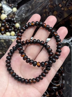 瑁色仿龟甲壳算盘珠转运手链女款