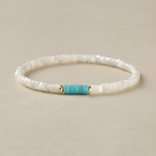 高颜值手链手串天然马蹄螺白贝壳手串小清新古风串珠手链女小众