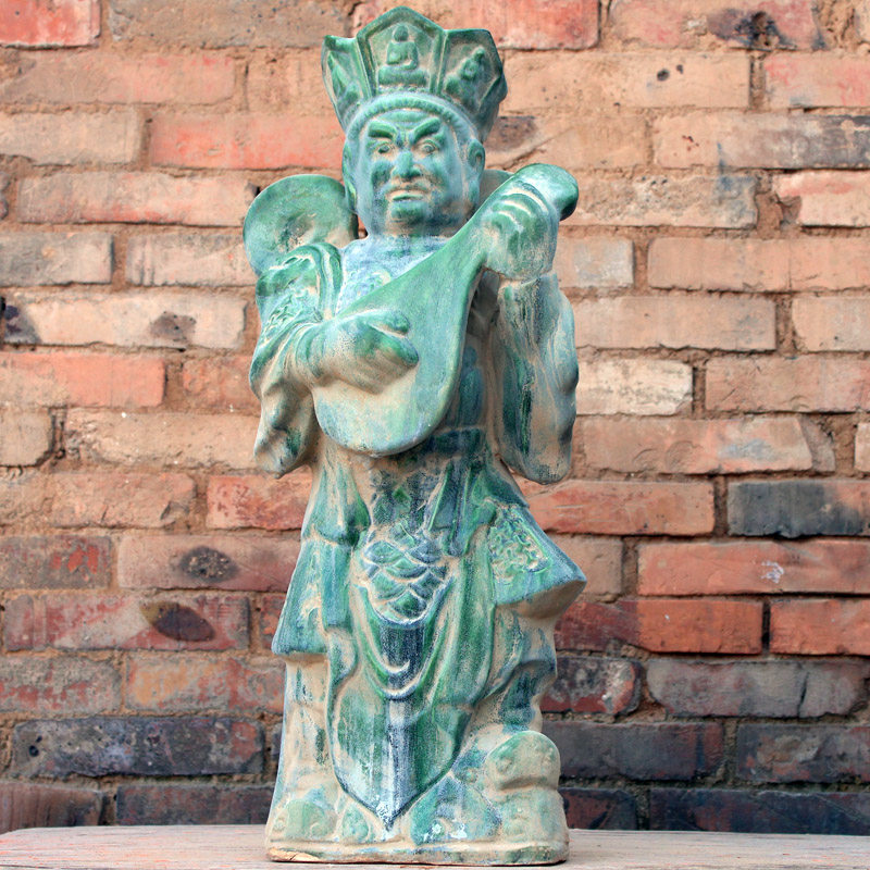 唐三彩陶瓷四大天王四大护法四大金刚风调雨顺寺庙佛像供奉摆件