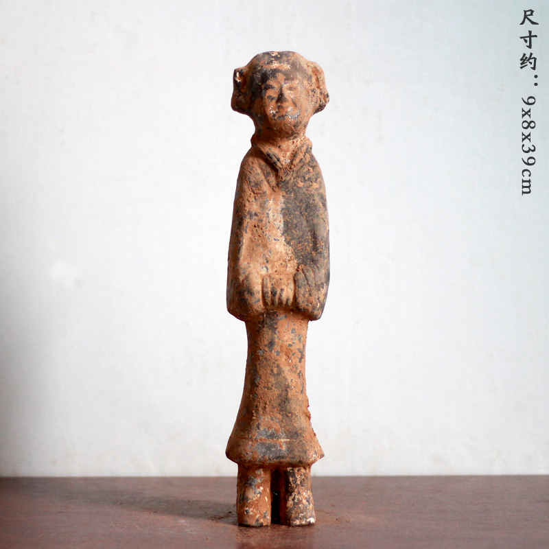 桌面陶俑文官仕女仿古陶人物摆件