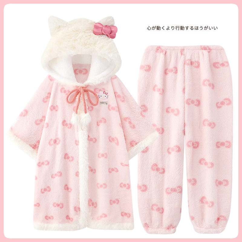 helloKitty加厚版珊瑚绒睡袍