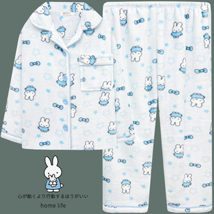 米菲兔子睡衣女冬季新款珊瑚绒加厚毛绒保暖可爱卡通家居服可外穿