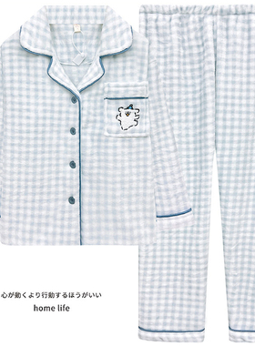 珊瑚绒睡衣女秋冬新款加厚法兰绒加绒保暖可爱线条小狗卡通家居服