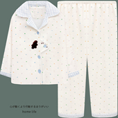加厚珊瑚绒保暖法兰毛绒家居服套装 波点小狗可爱睡衣女秋冬季 新款