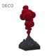 火山喷发植绒摆件现代简约样板间客厅家居装 饰品桌面红色软装 雕塑
