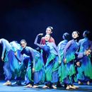 蓝色古典舞成人儿童秧歌扇子舞套装 一条大河演出服 桃李本舞蹈服装