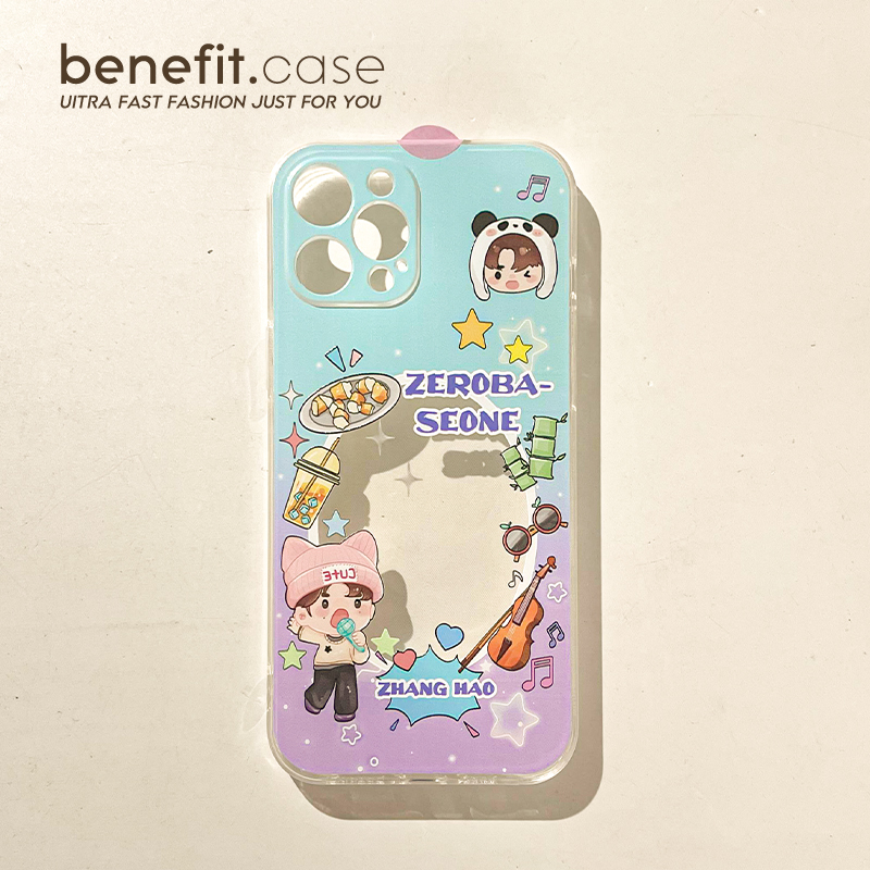benefit可爱ZB1章昊小卡周边适用苹果15promax手机壳新款iPhone13硅胶14promax防摔12女11透明xs/8plus保护套