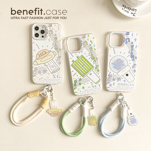 男团女团欧美明星应援棒钥匙扣挂绳系列第六弹适用苹果16promax防摔保护套苹果15pro防摔手机壳
