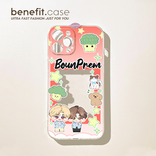 benefit可爱bounprem文总包包周边适用苹果15promax透明放照片手机壳新款 iPhone13硅胶14promax防摔12女外壳