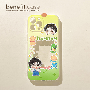 benefit可爱GOT7成员BamBam小卡周边适用苹果15promax手机壳新款 opporeno11硅胶findx7防摔女一加ace3保护壳