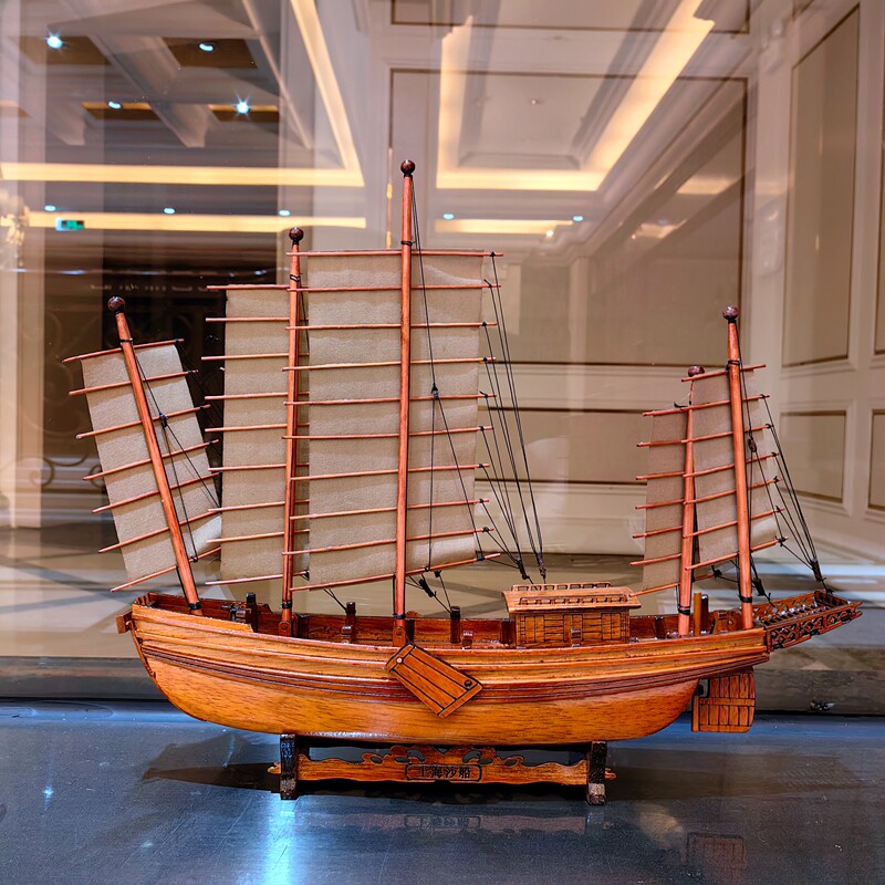 仿古中式战船上海沙船实木船郑和