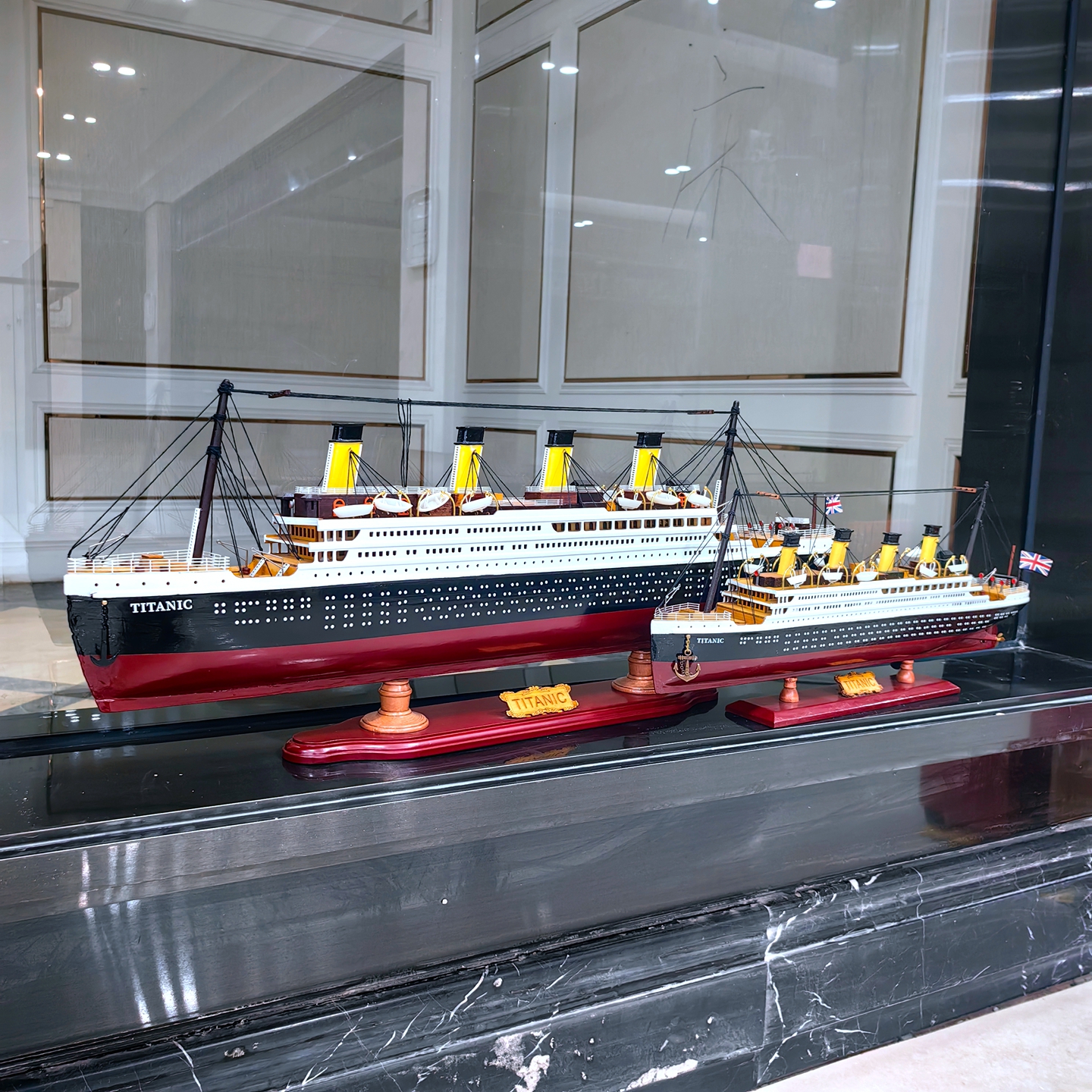 新款实木泰坦尼克号模型