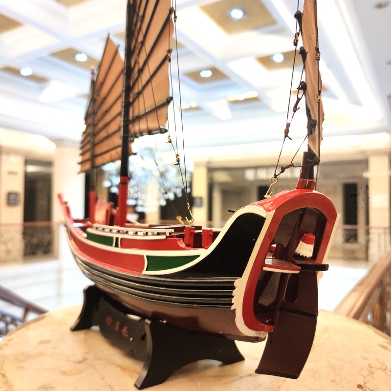 中国名船绿眉毛号实木仿真帆船模型家居装饰品海洋博物馆主题摆i.