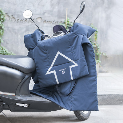 洛克加绒加厚防水电动车挡风被